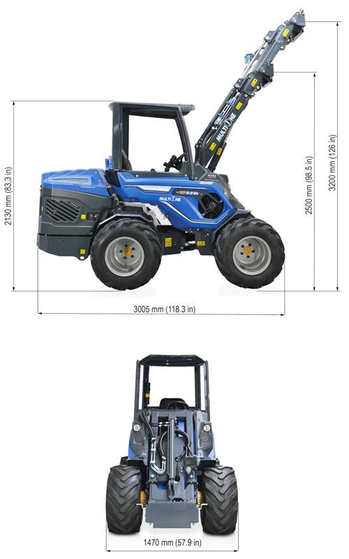 Multione 8.5Sk Mini Articulated Loader Lift height