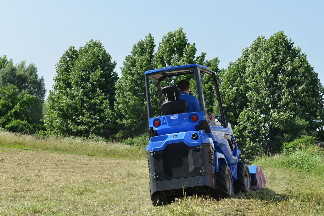 MultiOne mini loader 6 series back with flail mower 1
